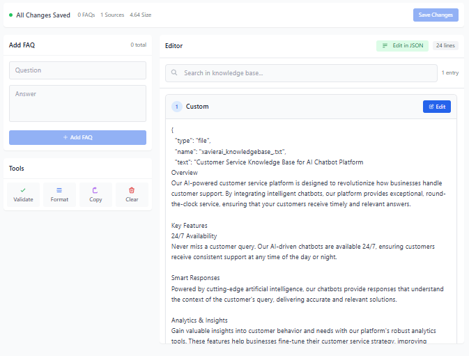 Knowledge Base Editor